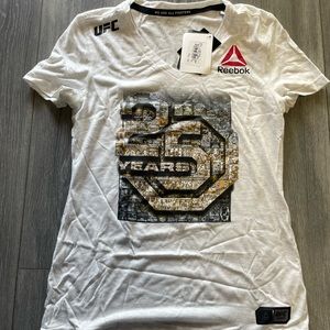 Womens Reebok UFC 25 year anniversary Shirt